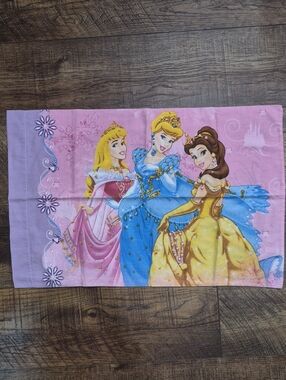 Vintage Disney Princess Pillowcase Belle, Cinderella & Aurora Girlhoodcore